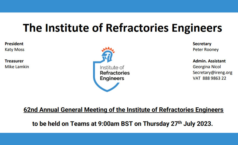 62nd Annual General Meeting of the Institute of Refractories Engineers