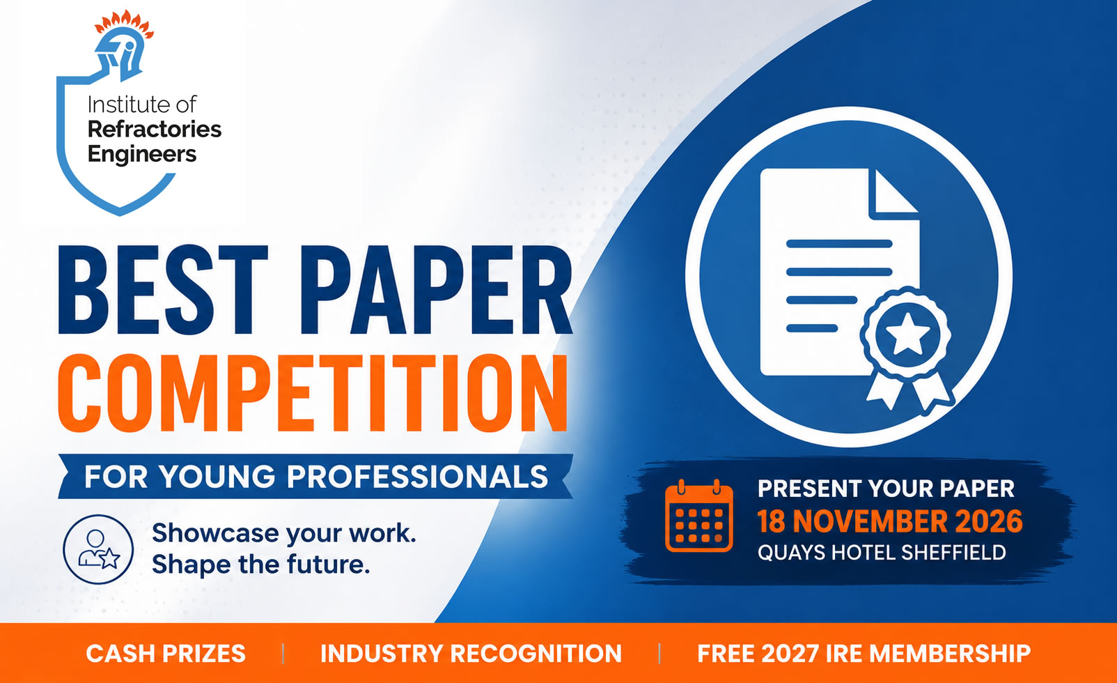 Young Refractory Professionals Invited To Enter IRE Best Paper Competition 2026